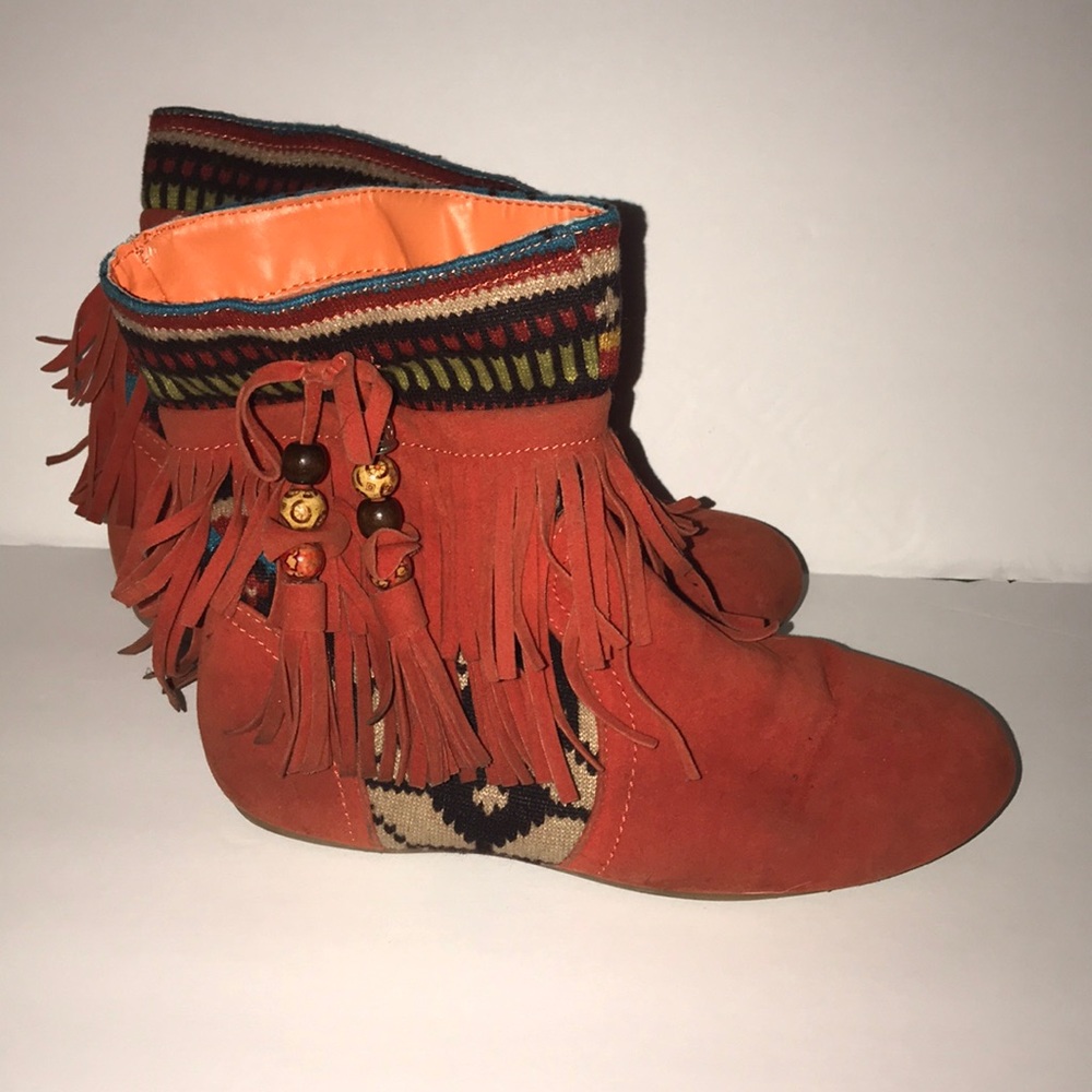 Rehesh Boho Gypsy Rebel sz 6.5 Booties Indian STYL